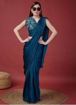 Morpeach  Border Party Trendy Saree