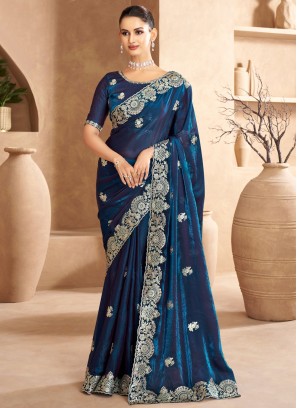 Morpeach  Satin Classic Saree