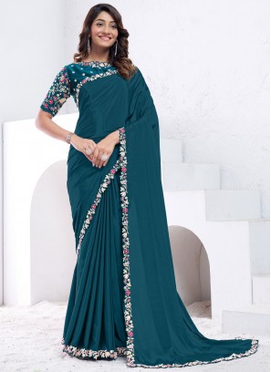 Morpeach  Sequins Crepe Silk Trendy Saree