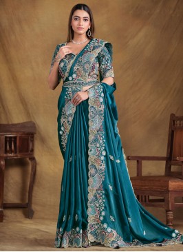 Morpeach  Sequins Designer Saree