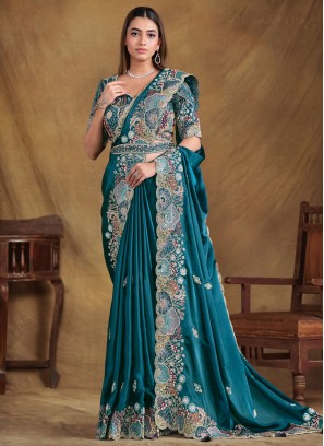 Morpeach  Sequins Designer Saree