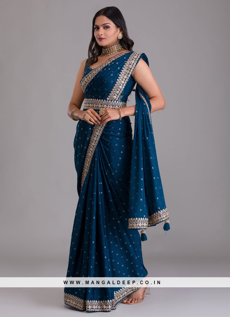 Morpeach Sequins Party Designer Saree