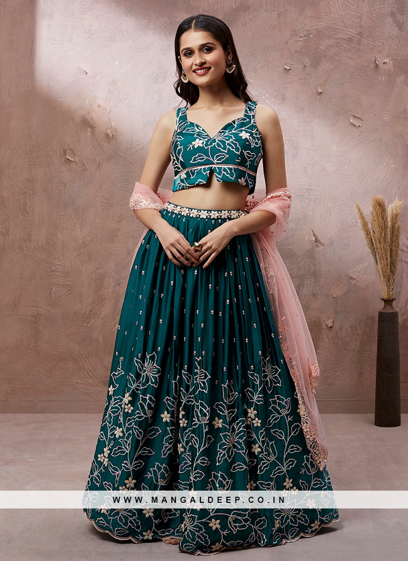 Buy Patch Border Sangeet Lehenga Choli at best price : 55481 - Bridal  Lehenga Choli