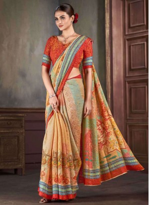 Multi Colour Color Contemporary Saree