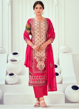 Multi Colour Digital Print Muslin Trendy Salwar Suit