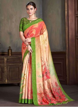 Multi Colour Silk Festival Designer Saree