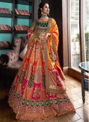 Multi Colour Thread Designer Lehenga Choli