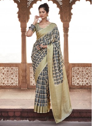 Multi Colour Weaving Handloom silk Saree