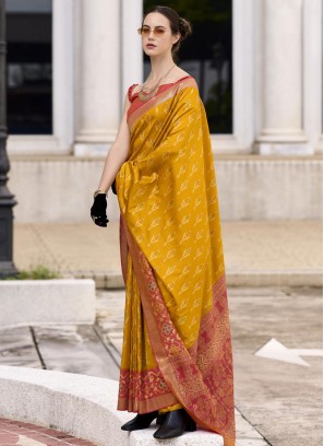 Mustard Festival Classic Saree