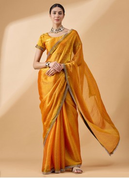 Mustard Party Trendy Saree