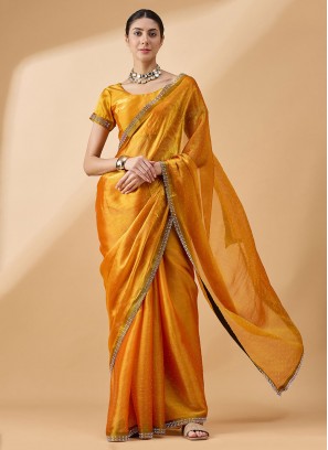 Mustard Party Trendy Saree