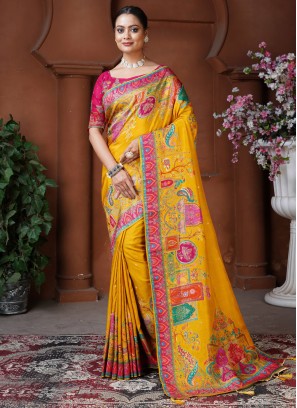 Mustard Reception Classic Saree