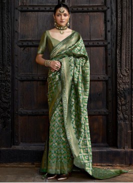 Mystic Banarasi Silk Festival Contemporary Saree