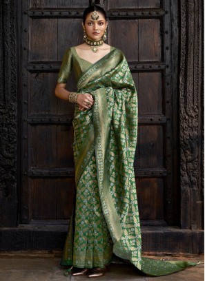 Mystic Banarasi Silk Festival Contemporary Saree