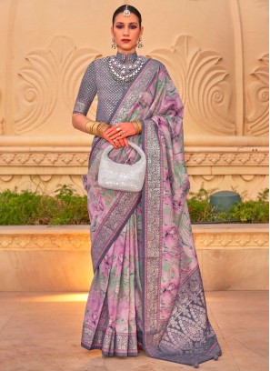 Mystic Border Party Trendy Saree