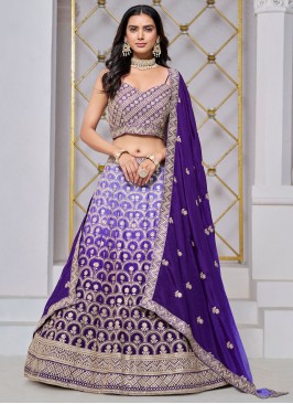 Navy Blue Color Lehenga Choli