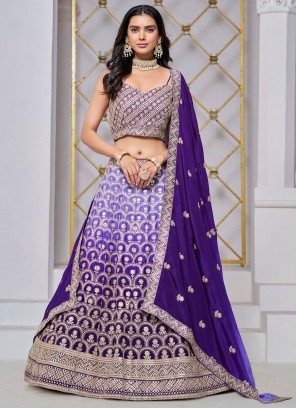 Navy Blue Color Lehenga Choli