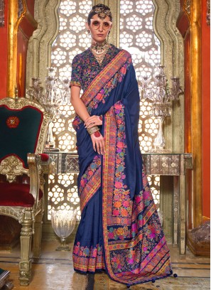 Navy Blue Party Trendy Saree