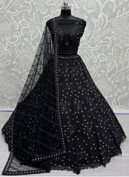 Net Black Trendy Lehenga Choli