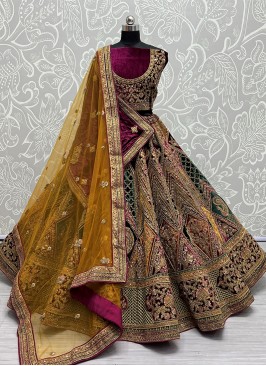 New and Unique Multi Wedding Lehenga Choli with In