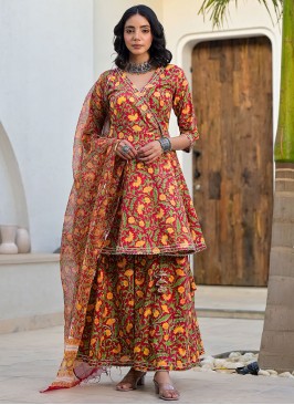 Nice Rani Print Cotton Readymade Salwar Kameez