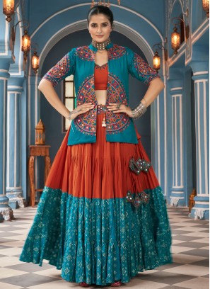 Nice Viscose Multi Colour Plain Readymade Lehenga Choli