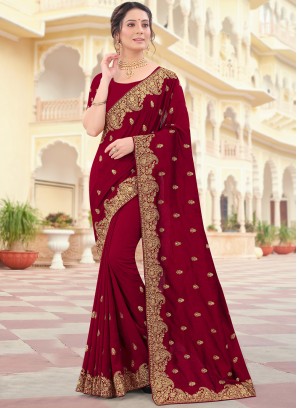 Noble Embroidered Traditional Designer Saree