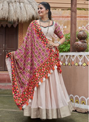 Noble White Readymade Lehenga Choli