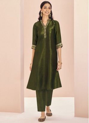 Observable Green Festival Designer Kurti