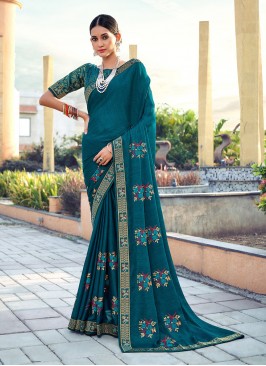Observable Silk Party Contemporary Style Saree