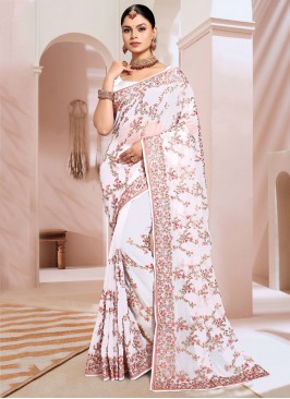 Opulent Georgette Ceremonial Contemporary Saree