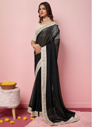 Organza Classic Saree in Black