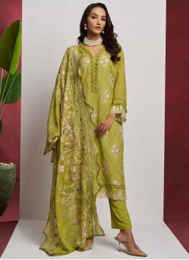 Organza Designer Salwar Kameez in Green