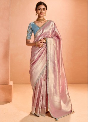 Outstanding Pink Party Classic Saree