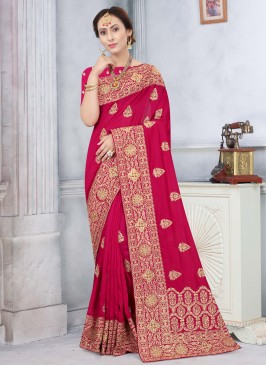 Outstanding Stone Rani Silk Designer Traditional S