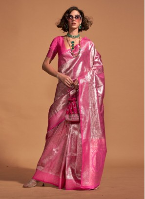 Outstanding Woven Kanjivaram Silk Classic Saree