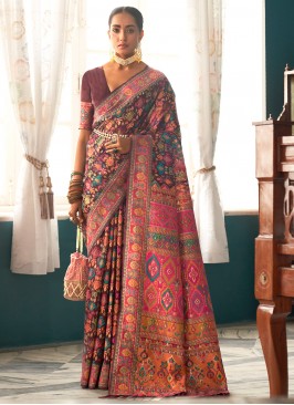 Pashmina Multi Colour Printed Classic Saree
