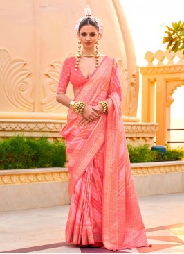 Peach Color Saree