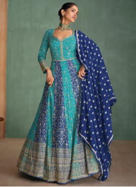 Perfect Stone Georgette Readymade Gown