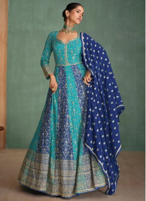 Perfect Stone Georgette Readymade Gown