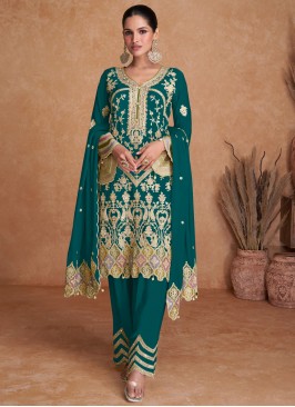 Phenomenal Embroidered Chinon Trendy Salwar Kameez