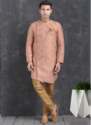 Pink Color Function Wear Indo Western Kurta Pajama