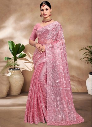 Pink Color Traditional Saree