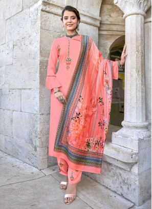 Pink Festival Rayon Salwar Suit
