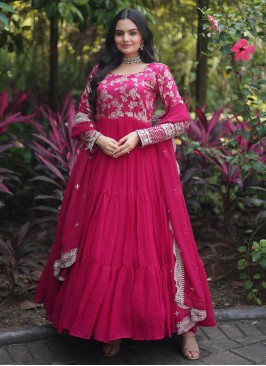 Pink Georgette Gown 
