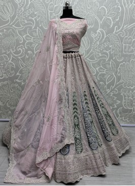 Pink Georgette Sequins Trendy Designer Lehenga Cho