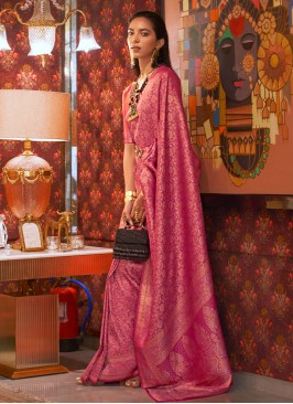 Pink Mehndi Designer Saree