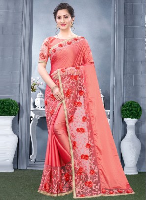 Pink Rangoli Resham Designer Traditional Saree