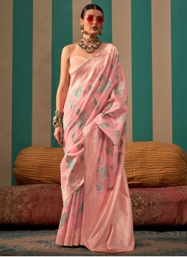 Pink Weaving Classic Saree