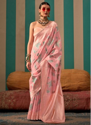 Pink Weaving Classic Saree